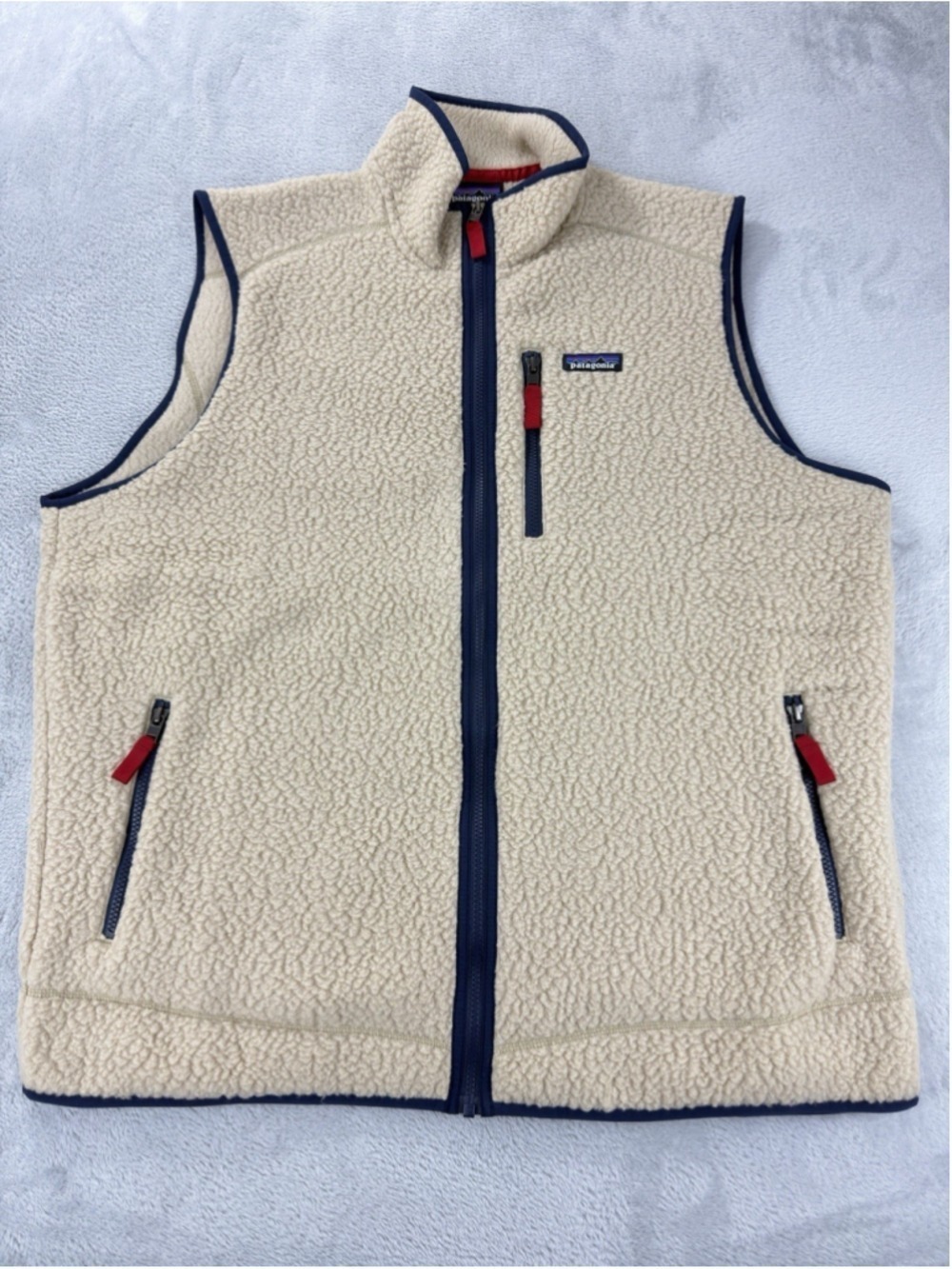 Patagonia Mens XXL Retro Pile Fleece Vest Pelican Smolder Blue - Picture 6 of 15